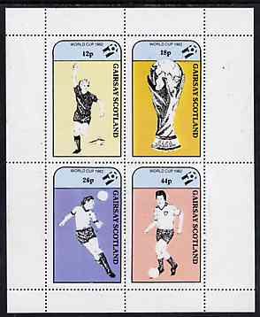 Gairsay 1982 Football World Cup perf sheetlet containing set of 4 values unmounted mint