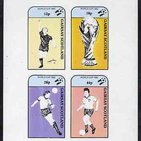 Gairsay 1982 Football World Cup imperf sheetlet containing set of 4 values unmounted mint