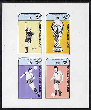 Gairsay 1982 Football World Cup imperf sheetlet containing set of 4 values unmounted mint