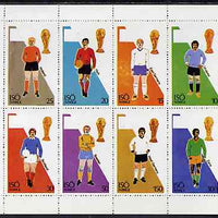 Iso - Sweden 1974? Football World Cup perf sheetlet containing set of 8 values unmounted mint