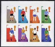 Iso - Sweden 1974? Football World Cup imperf sheetlet containing set of 8 values unmounted mint