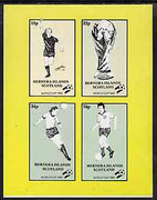 Bernera 1982 Football World Cup imperf sheetlet containing set of 4 values unmounted mint