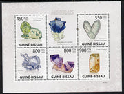 Guinea - Bissau 2009 Minerals perf sheetlet containing 5 values unmounted mint