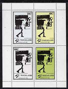 Nagaland 1982 Football World Cup perf sheetlet containing set of 4 values unmounted mint