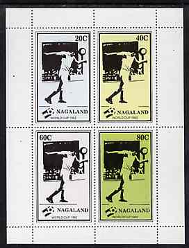 Nagaland 1982 Football World Cup perf sheetlet containing set of 4 values unmounted mint