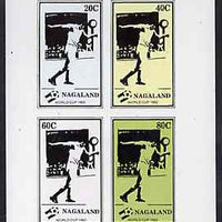Nagaland 1982 Football World Cup imperf sheetlet containing set of 4 values unmounted mint