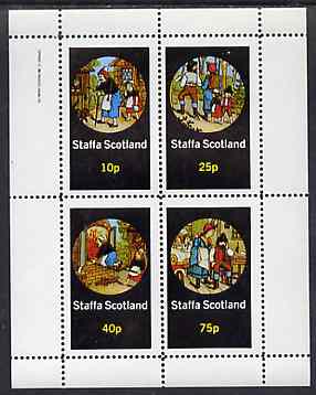 Staffa 1982 Fairy Tales (Hansel & Gretel) perf sheetlet containing set of 4 values unmounted mint