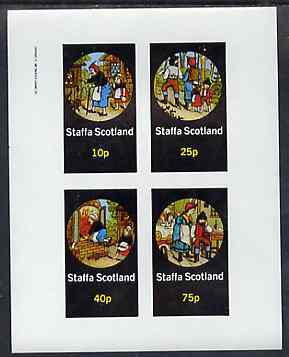 Staffa 1982 Fairy Tales (Hansel & Gretel) imperf sheetlet containing set of 4 values unmounted mint
