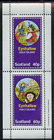 Eynhallow 1981 Fairy Tales (Jack the Giant Killer) perf sheetlet containing set of 2 values unmounted mint