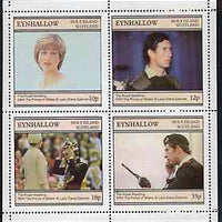 Eynhallow 1981 Royal Wedding perf sheetlet containing set of 4 values unmounted mint