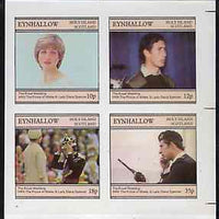 Eynhallow 1981 Royal Wedding imperf sheetlet containing set of 4 values unmounted mint