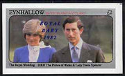 Eynhallow 1982 Royal Baby opt on Royal Wedding imperf deluxe sheet (£2 value) unmounted mint