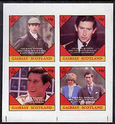 Gairsay 1981 Royal Wedding imperf sheetlet containing set of 4 values unmounted mint