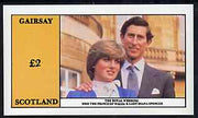 Gairsay 1981 Royal Wedding imperf deluxe sheet (£2 value) unmounted mint