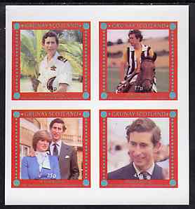 Grunay 1981 Royal Wedding imperf sheetlet containing set of 4 values unmounted mint