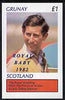 Grunay 1982 Royal Baby opt on Royal Wedding imperf souvenir sheet (£1 value) unmounted mint