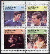 Nagaland 1981 Royal Wedding perf sheetlet containing set of 4 values unmounted mint