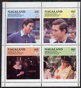 Nagaland 1981 Royal Wedding perf sheetlet containing set of 4 values unmounted mint