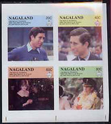 Nagaland 1981 Royal Wedding imperf sheetlet containing set of 4 values unmounted mint