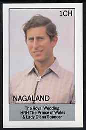 Nagaland 1981 Royal Wedding imperf souvenir sheet (1ch value) unmounted mint