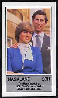 Nagaland 1981 Royal Wedding imperf deluxe sheet (2ch value) unmounted mint