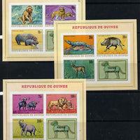 Guinea - Conakry 1968 Wildlife set of 3 m/sheets (SG MS 667)
