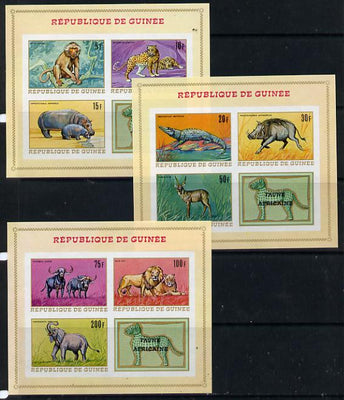 Guinea - Conakry 1968 Wildlife set of 3 m/sheets (SG MS 667)