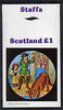 Staffa 1982 Fairy Tales (Little Red Riding Hood) imperf souvenir sheet (£1 value) unmounted mint