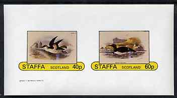 Staffa 1982 Birds #77 imperf set of 2 values unmounted mint