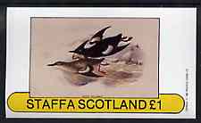 Staffa 1982 Birds #77 imperf souvenir sheet (£1 value) unmounted mint