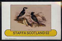 Staffa 1982 Birds #77 imperf deluxe sheet (£2 value) unmounted mint