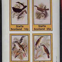 Staffa 1981 Birds #78 imperf set of 4 values unmounted mint