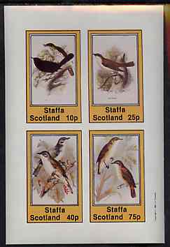 Staffa 1981 Birds #78 imperf set of 4 values unmounted mint