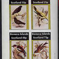 Bernera 1981 Birds #35 imperf set of 4 values unmounted mint