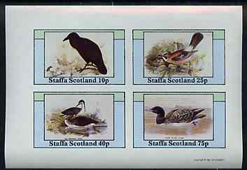 Staffa 1981 Birds #79 imperf set of 4 values unmounted mint
