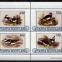 Staffa 1981 Birds #80 perf sheetlet containing set of 4 values unmounted mint