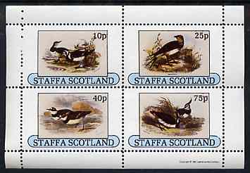 Staffa 1981 Birds #80 perf sheetlet containing set of 4 values unmounted mint