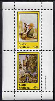 Staffa 1982 Pastoral Scenes perf sheetlet containing set of 2 values unmounted mint