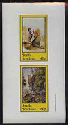 Staffa 1982 Pastoral Scenes imperf sheetlet containing set of 2 values unmounted mint