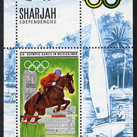 Sharjah 1968 Olympics (Show Jumping & Yacht) perf m/sheet unmounted mint Mi BL40