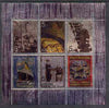 Abkhazia 1998 White Star Line - Titanic perf sheetlet containing set of 6 values printed on metallic foil unmounted mint