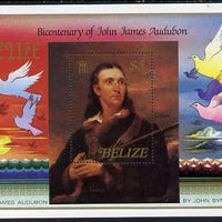 Belize 1985 Birth Bicentenary of John Audubon (Birds) $5 perf m/sheet unmounted mint, SG MS 826