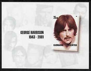 Kalmikia Republic 2001 George Harrison imperf m/sheet containing 25.00 value, unmounted mint