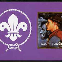 Chakasia 2000 Scouts (with Abraham Lincoln by Norman Rockwell) imperf m/sheet unmounted mint