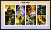 Congo 2004 Fantasy Paintings by Luis Royo imperf sheetlet containing 8 values, unmounted mint