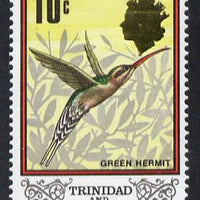 Trinidad & Tobago 1976 Green Hermit 10c def with wmk inverted unmounted mint, SG 473Ei (blocks available pro-rata)