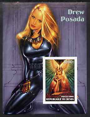 Benin 2002 Fantasy Art by Drew Posada #1 (Pin-ups) imperf m/sheet unmounted mint