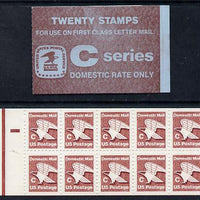 United States 1981 Eagle $4 booklet (SB111) C series containing 2 x SG 1910a panes