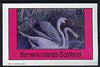 Bernera 1981 Birds #36 (Swans) imperf deluxe sheet (£2 value) unmounted mint