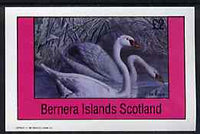 Bernera 1981 Birds #36 (Swans) imperf deluxe sheet (£2 value) unmounted mint